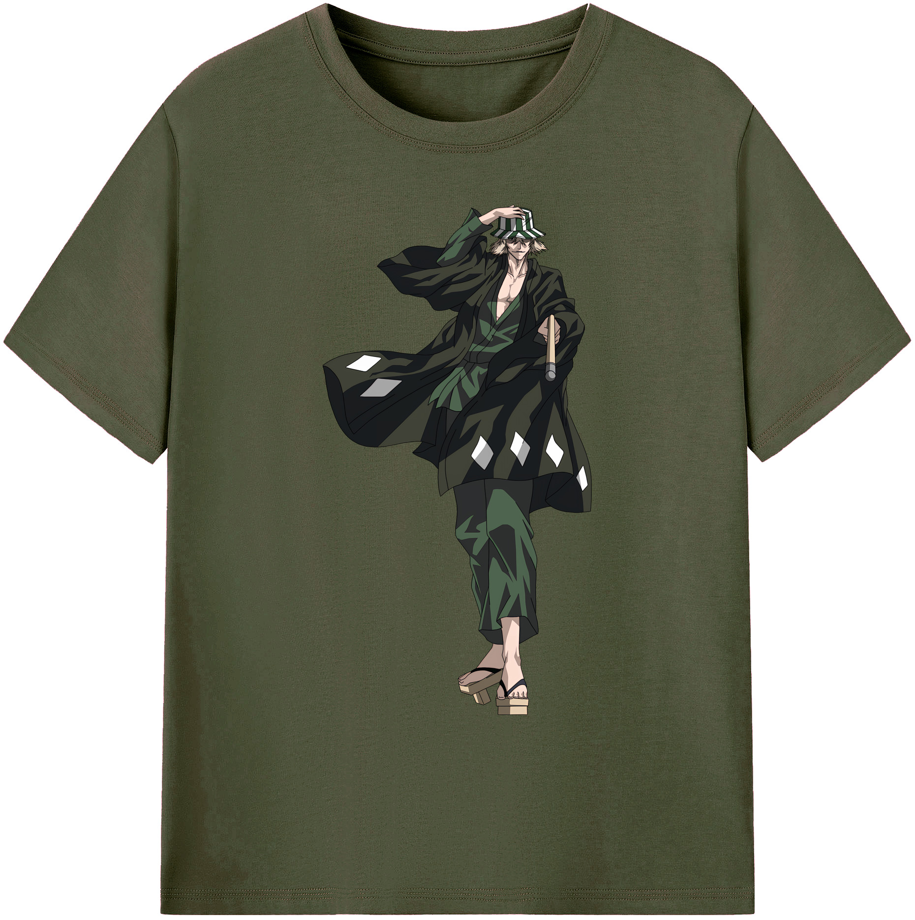 （画像用） "ブリーチ 浦原 喜助（うらはら きすけ） BLEACH Urahara Kisuke " 綿100％ メンズ半袖Tシャツ｜肌触りやわらか＆通気性